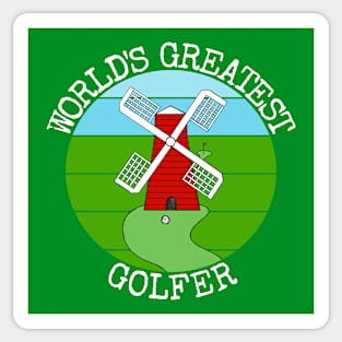 World's Greatest Golfer, Crazy Golf Sarcasm Funny Sticker